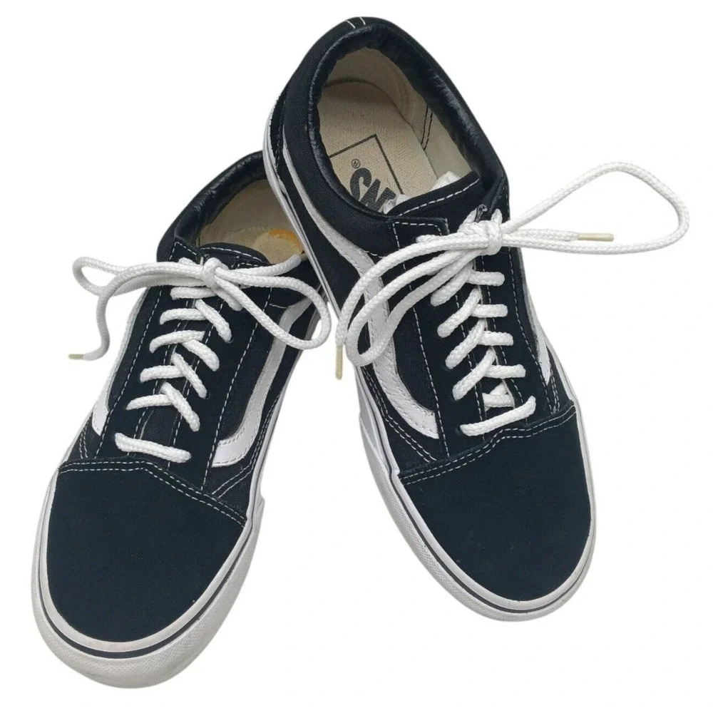 Vans Old Skool‎ Sk8-Lo Black Sneakers Low Top Lace Skate Shoes Youth 3.5 B / 5 G